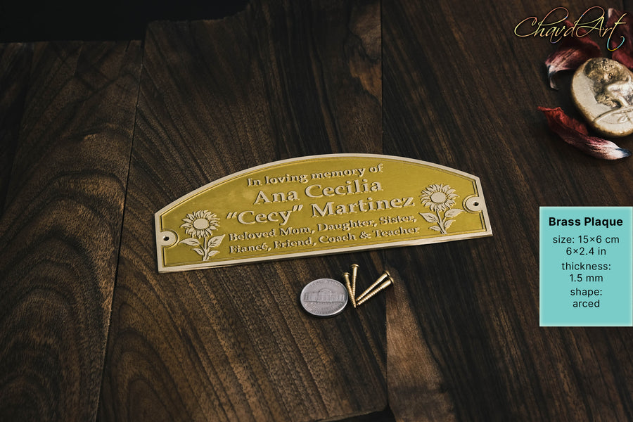 Custom Brass or Copper Plaque, Etched with your Personalization