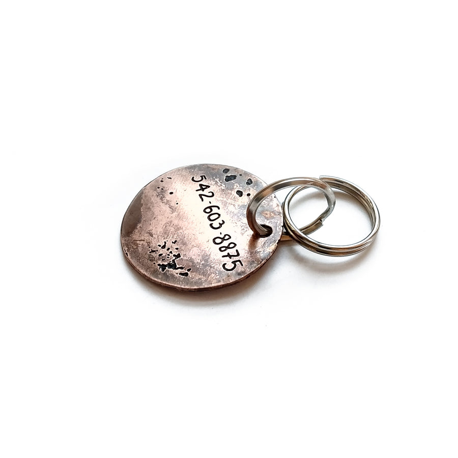 Engraved Copper Personalized Dog or Cat ID Tag