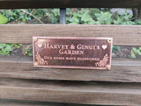 Thumbnail for Brass or copper plaque, etched with your personalization